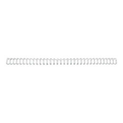 GBC WireBind - 14 mm - 34 anelli - A4 (210 x 297 mm) - 125 fogli - argento - 100 pezzi filo per rilegatura - per WireBind W20, 