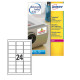 Etichette adesive extra strong L6141 - in poliestere - laser - permanenti - 63,5 x 33,9 mm - 24 et/fg - 20 fogli - bianco - Ave