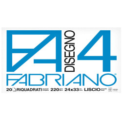 Album F4 - 24 x 33 cm - 20 fogli - 220 gr - liscio squadrato - Fabriano