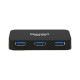 Hamlet XHUB430BK - Hub - 4 x SuperSpeed USB 3.0 - desktop