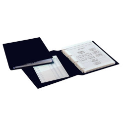 Raccoglitore Sanremo 2000 - 25 x 35 cm - 4 anelli a D 25 mm - dorso 4 cm - nero - Sei Rota