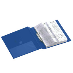 Raccoglitore Stelvio - 22 x 30 cm - 2 anelli a D 40 mm - dorso 5,5, cm - blu - Sei Rota