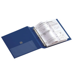 Raccoglitore Stelvio - 22 x 30 cm - 3 anelli a D 40 mm - dorso 5,5 cm - blu - Sei Rota