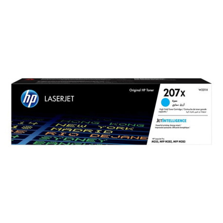 HP 207X - Alta resa - ciano - originale - LaserJet - cartuccia toner (W2211X) - per Color LaserJet Pro M255dw, M255nw, MFP M282