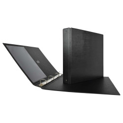 Raccoglitore Stelvio - 22 x 30 cm - 4 anelli a R 25 mm - dorso 3 cm - nero - Sei Rota