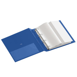 Raccoglitore Stelvio - 22 x 30 cm - 4 anelli tondi 40 mm - dorso 5,5 cm - blu - Sei Rota