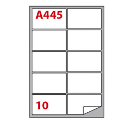 Etichette adesive A/445 - in carta - permanenti - 99,6 x 57 mm - 10 et/fg - 100 fogli - bianco - Markin