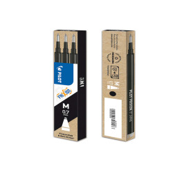 Refill a sfera Frixionball - punta 0,7mm - nero - Pilot - conf. 3 pezzi