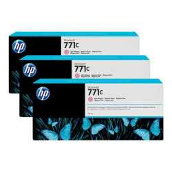 HP 771C - Confezione da 3 - 775 ml - magenta chiaro - originale - cartuccia d'inchiostro - per DesignJet Z6200, Z6800 Photo Pro