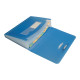 Leonardi - Cartelletta portadocumenti - espandibile - 12 compartimenti - 12 parti - per A4 - con schede - blu traslucido