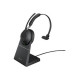 Jabra Evolve2 65 UC Mono - Cuffie con microfono - on-ear - convertibile - Bluetooth - senza fili - USB-A - isolamento dal rumor
