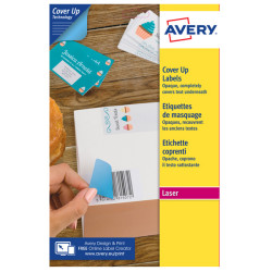 Etichette adesive coprenti BlockOut™ - in carta - laser - permanenti - 45,7 x 21,2 mm - 48 et/fg - 25 fogli - bianco - Avery