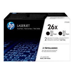 HP 26X - Confezione da 2 - Alta resa - nero - originale - LaserJet - cartuccia toner (CF226XD) - per LaserJet Pro M402, MFP M42