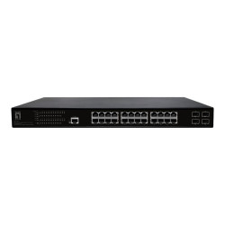 LevelOne GEP-2861 - Switch - gestito - 24 x 10/100/1000 (PoE+) + 4 x Gigabit SFP - desktop, montabile su rack (390 W)