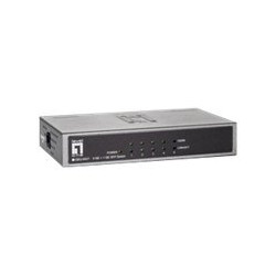 LevelOne GEU-0521 - Switch - unmanaged - 4 x 10/100/1000 + 1 x Gigabit SFP - desktop, montaggio a parete