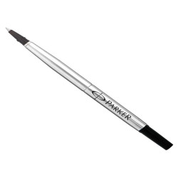 Refill roller Quink standard - punta fine - metallo - nero - Parker