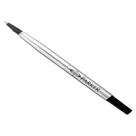 Refill roller Quink standard - punta fine - metallo - nero - Parker