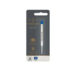 Refill sfera Quink standard - punta large - metallo - blu  - Parker