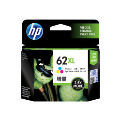 HP 62XL - Alta resa - colore (ciano, magenta, giallo) - originale - blister - cartuccia d'inchiostro - per ENVY 55XX, 56XX, 76X