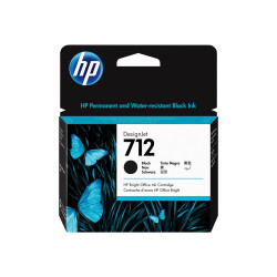 HP 712 - 80 ml - nero - originale - DesignJet - cartuccia d'inchiostro - per DesignJet Studio, T210, T230, T250, T630, T650