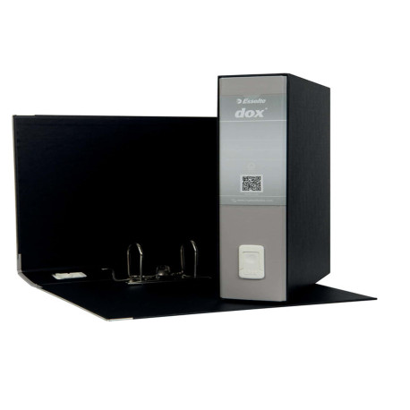 Registratore Dox 2 - dorso 8 cm - protocollo 23 x 34 cm - grigio chiaro - Esselte Dox