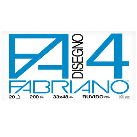 Album F4 - 33 x 48 cm - 200 gr - 20 fogli - ruvido - Fabriano