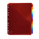 Divisori neutri a 12 tacche - PP - A4 maxi - con portaetichetta - colori assortiti - Exacompta