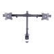 ITB Solution - Supporto - per 2 display LCD - acciaio, lega di alluminio - nero - dimensione schermo: 10"-27" - desktop