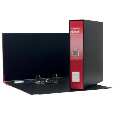 Registratore Dox 5 - dorso 5 cm - protocollo 23 x 34 cm - rosso - Esselte Dox