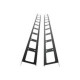 ITRack - Barra di allacciatura per gestione cavi a rack - RAL 9005 - 24U - 70 cm (pacchetto di 2)