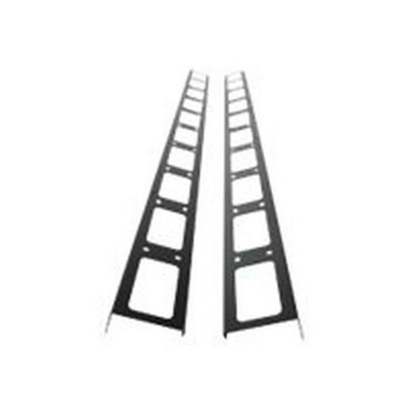 ITRack - Barra di allacciatura per gestione cavi a rack - RAL 9005 - 24U - 70 cm (pacchetto di 2)