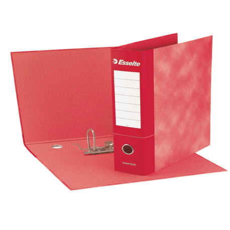 Registratore Essentials G73 - dorso 8 cm - commerciale 23 x 30 cm - rosso - Esselte