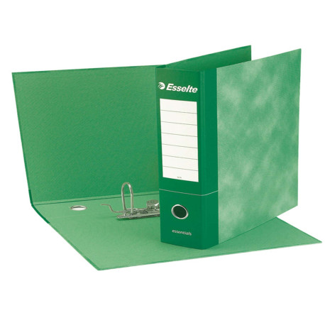 Registratore Essentials G73 - dorso 8 cm - commerciale 23 x 30 cm - verde - Esselte
