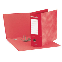 Registratore Essentials G75 - dorso 8 cm - protocollo 23 x 33 cm - rosso - Esselte
