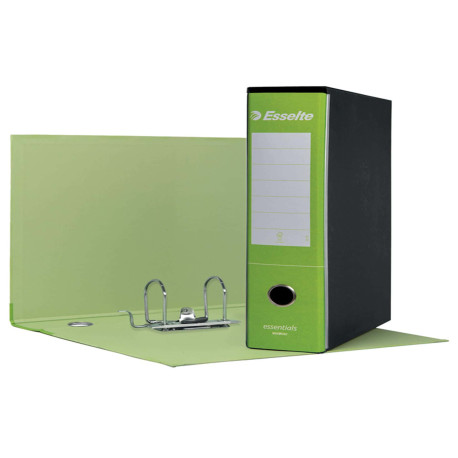 Registratore Essentials G75 - dorso 8 cm - protocollo 23 x 33 cm - verde chiaro - Esselte