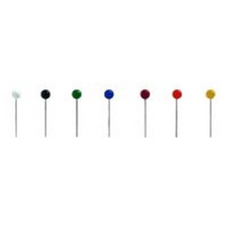 Lebez - Spilli - testa da 4 mm diametro, ago da 30 mm - acciaio - colori assortiti - pacco da 100