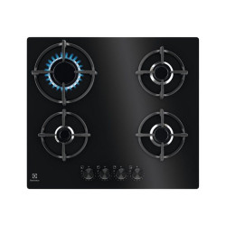 Electrolux Serie 600 EGG64272K - Piano cottura a gas - 4 piastre - Nicchia - larghezza: 56 cm - prof. 48 cm - nero