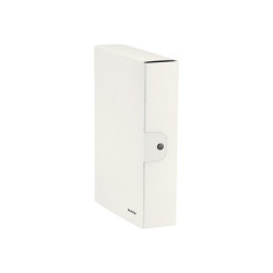 Leitz WOW - Cartella a scatola - larghezza dorsale 80 mm - per 250 x 350 mm - capacità 800 fogli - bianco metallizzato