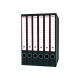 KING MEC SESTETTO AD ALETTE - Cartella a scatola - larghezza dorsale 33 mm - per 230 x 320 mm - nero (pacchetto di 6)