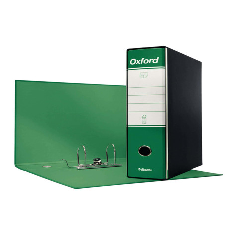 Registratore Oxford G85 - dorso 8 cm - protocollo 23 x 33 cm - verde - Esselte