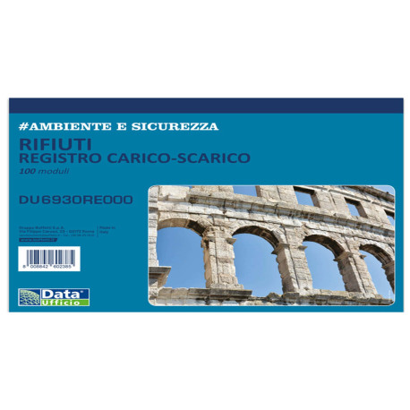Registro carico/scarico rifiuti - 100 copie - 29,7 x 21,5 cm - DU6930RE000 RENTRI - Data Ufficio