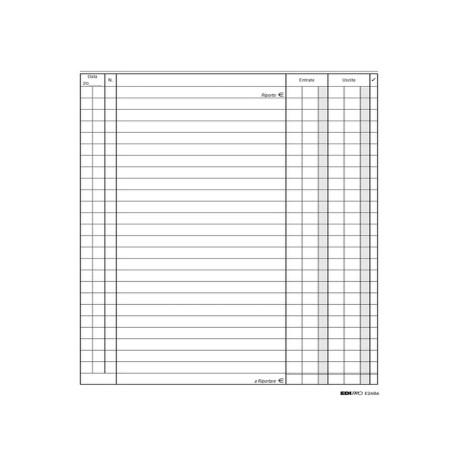 Registro cassa entrate/uscite - 24 x 17cm - 100 fogli - Edipro