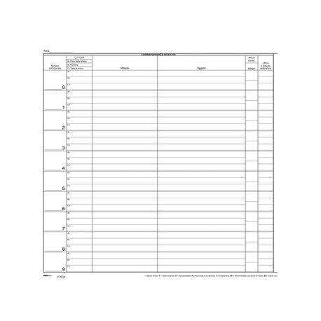 Registro corrispondenza arrivo/partenza - 31 x 24 cm - 50 fogli - Edipro