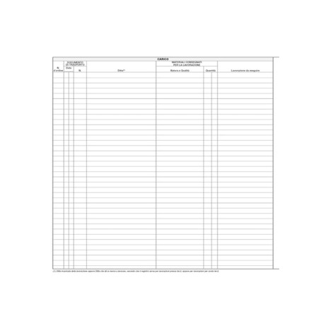 Registro merci in lavorazione - 31 x 24cm - 47 fogli - Edipro