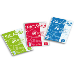 Ricambi forati Quaxima - A4 - 1 rigo - 80 gr - Pigna - conf. 40 pezzi