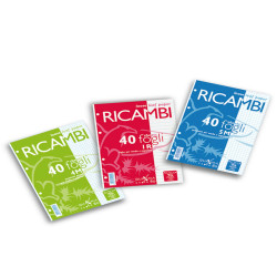 Ricambi forati Quaxima - A5 - 1 rigo - 80 gr - Pigna - conf. 40 pezzi