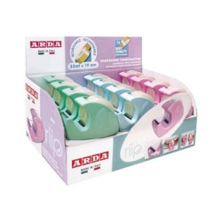 ARDA - Dispenser con nastro ufficio - a mano - 19 mm x 33 m - assortiti (pacchetto di 24)