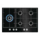AEG 6000 Series MultiBridge HKB75820NB - Piano cottura a gas - 5 piastre - Nicchia - larghezza: 56 cm - prof. 48 cm - nero