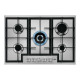 AEG HGB75400SM - Slimline - piano cottura a gas - 5 piastre - Nicchia - larghezza: 56 cm - prof. 48 cm
