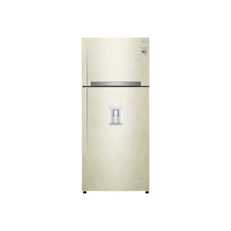 LG GTF744SEPZD - Frigorifero/congelatore - freezer superiore con distributore acqua WiFi - larghezza: 78 cm - profondità 73 cm 